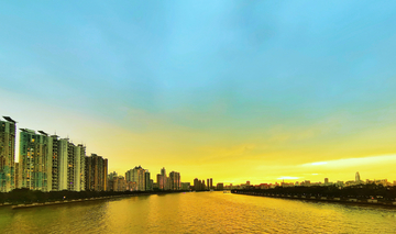 雨后江景