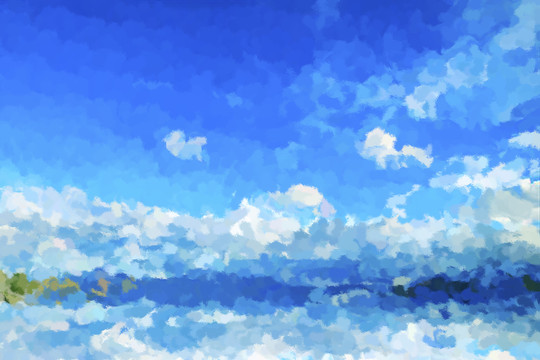 唯美蓝色天空风景背景素材