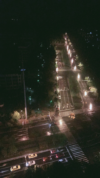 城市夜景俯拍