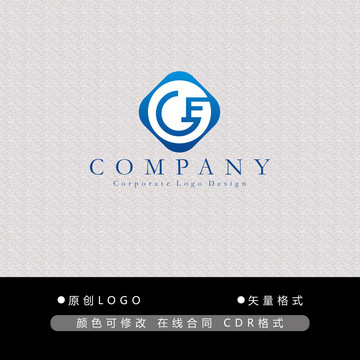 GF字母logo