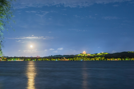 杭州西湖夜景