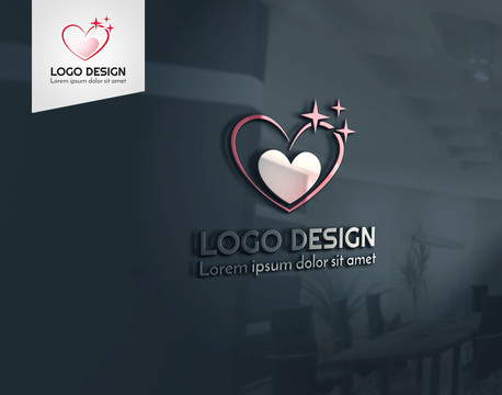 爱心公司团队logo设计