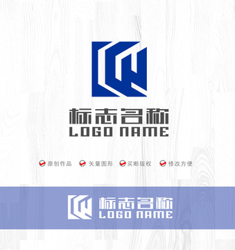 CW字母标志科技logo