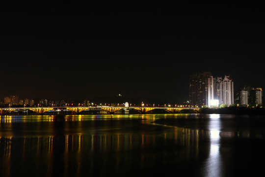 东江大桥高清全景夜景