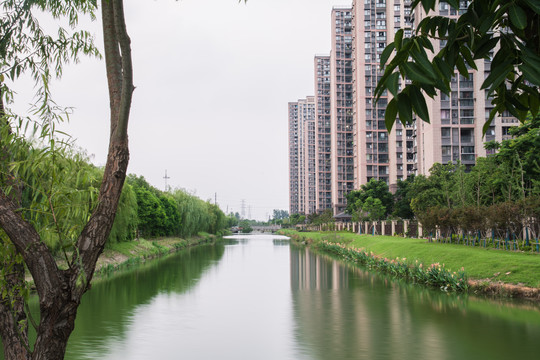 小区外风景