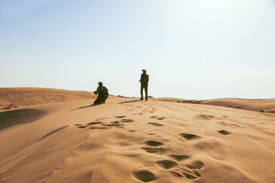沙漠戈壁滩旅行家探险者