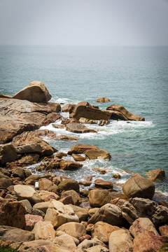 汕头南澳岛天仔景观海边礁石