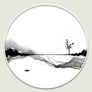 玄关水墨画