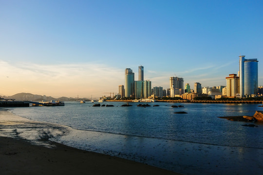 厦门市鼓浪屿夏日日落风光