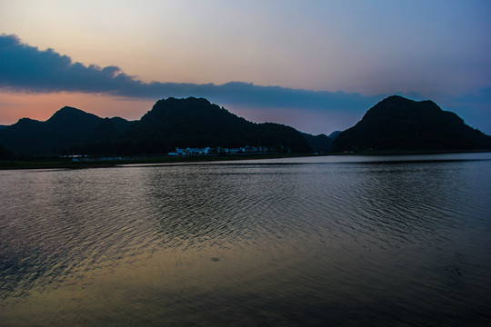 红枫湖夕阳