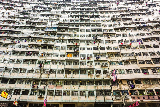 中国香港密集居民楼