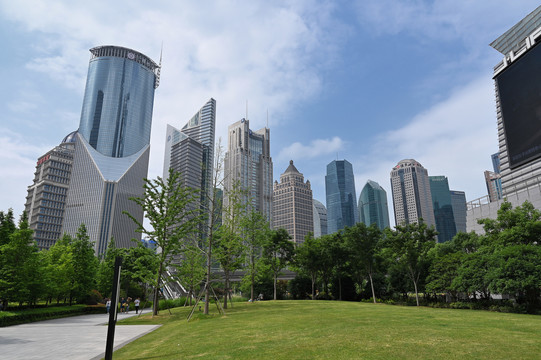 上海陆家嘴金融城现代建筑群