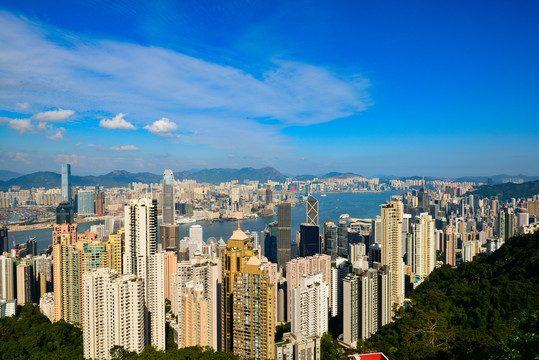 香港太平山顶全景