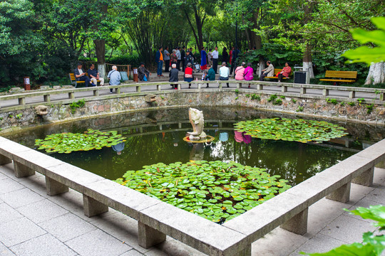 江苏常州红梅公园放生池
