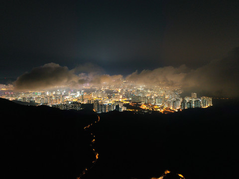 香港夜景航拍