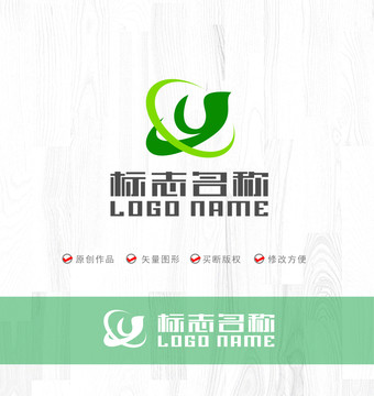 CW字母标志飞鸟logo