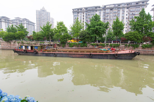 江苏常州京杭大运河船只