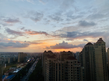 上海长宁区日落