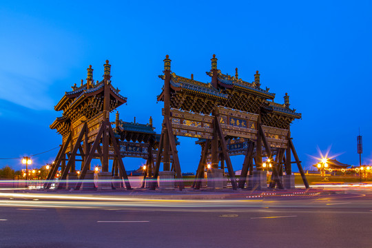 大同古城四牌楼夜景