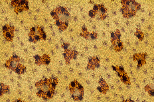 金色豹纹纺织图案