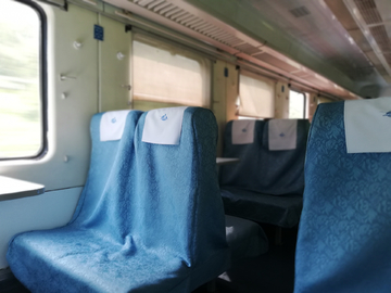 火车车厢内景座椅