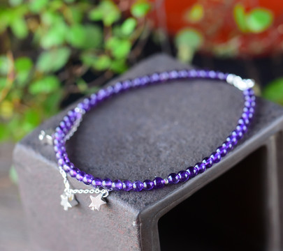 紫水晶手链脚链