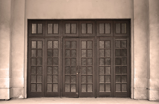 上海老房子玻璃木门