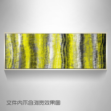 现代黄色抽象油画