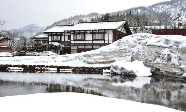 日本乡村雪景