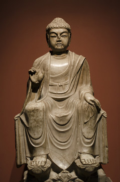汉白玉弥勒佛坐像