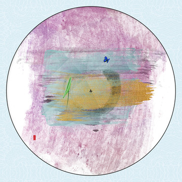 水墨屏风画