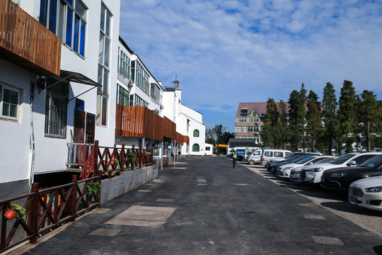 新式农村街道建筑