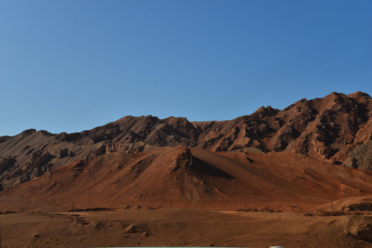 新疆吐鲁番盆地西游记火焰山