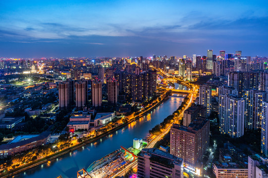 成都九眼桥片区夜景