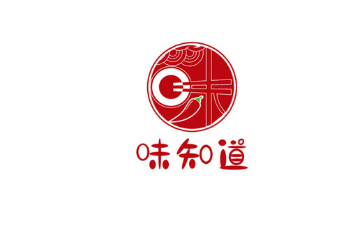 味知道餐饮logo标志