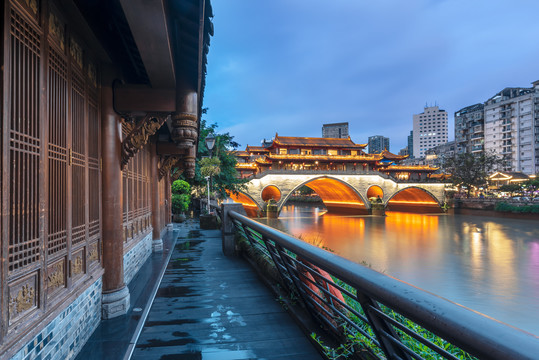 成都安顺廊桥夜景