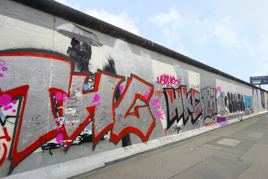 德国柏林墙东边画廊景点