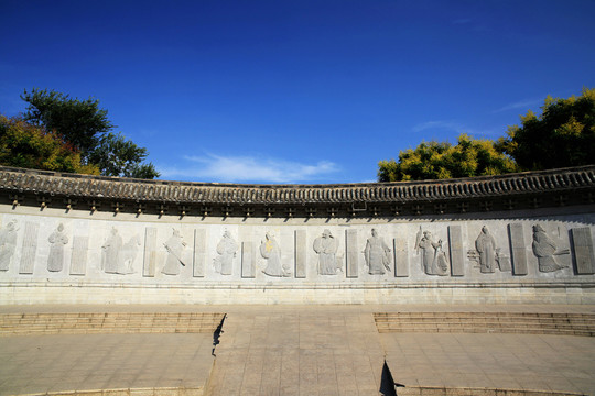亳州历史名人浮雕墙