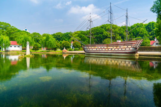 湖北武汉东湖风景区夏日风光