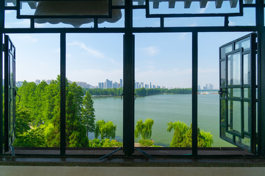 湖北武汉东湖风景区夏日风光