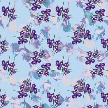 紫色花卉花纹