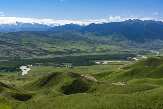 特克斯喀拉峻草原观景台