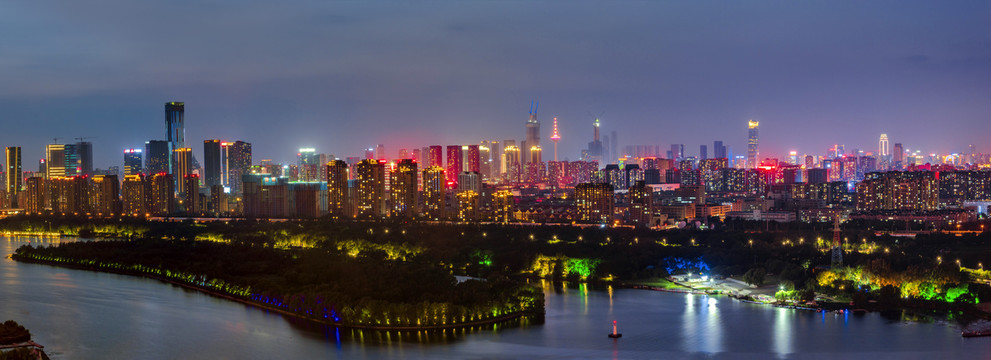 中国辽宁沈阳城市夜景风光