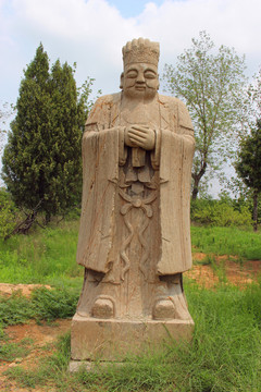 萧大亨墓石人雕像