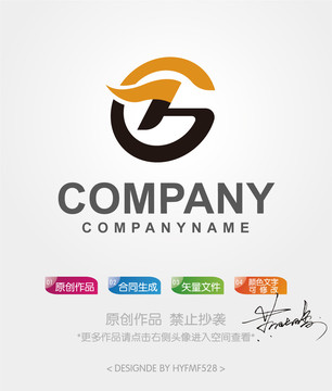 Gh字母logo标志设计商标