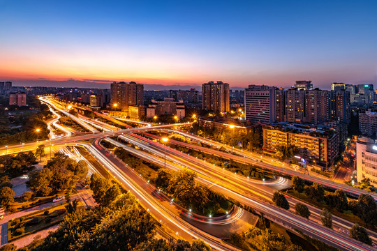 成都二环人南立交夜景