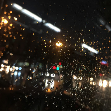 车窗雨点
