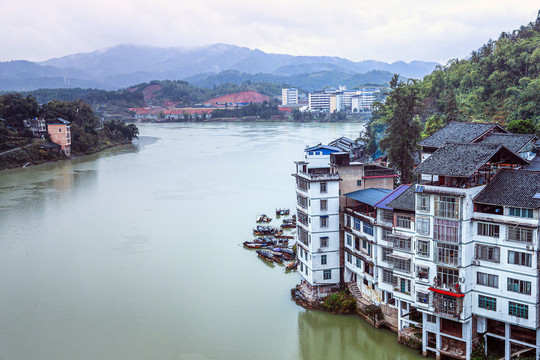 三江县中山路江景