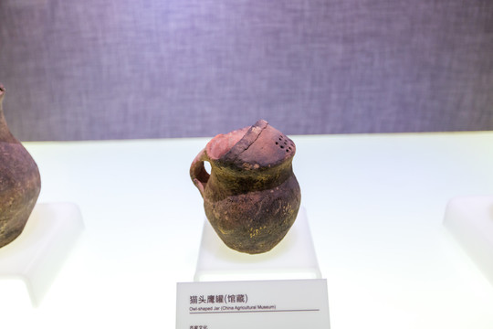 北京中国农业博物馆猫头鹰罐