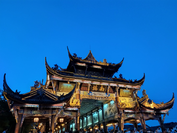 都江堰南桥夜景